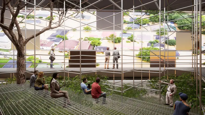 Projet pour le pavillon français de la Biennale d’architecture de Venise 2025. ©JAKOB MACFARLANE