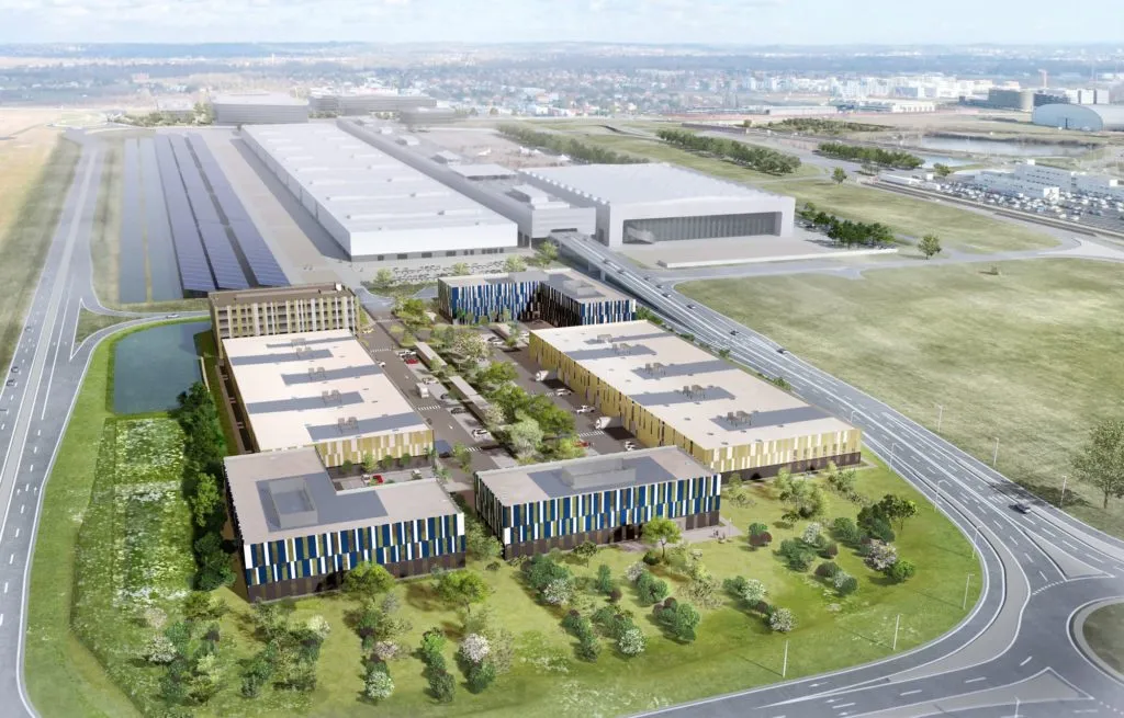 Vue aérienne projet village entreprise MEETT TOULOUSE _KARDHAM
