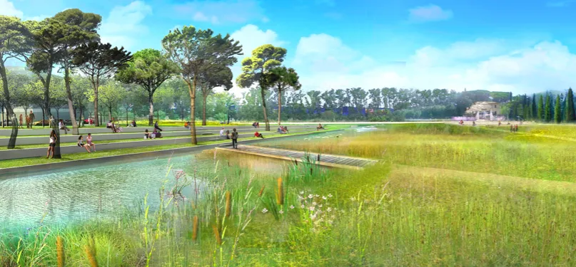 Aménagement du parc de la Mogère par Jacqueline Osty
