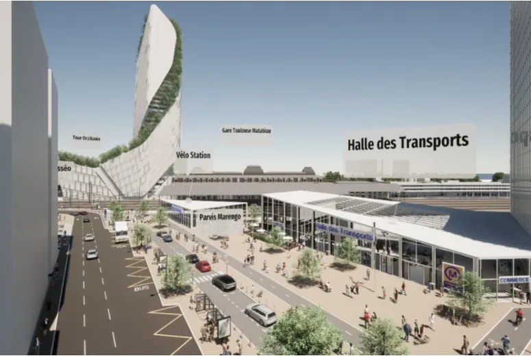 La future Halle des transports, côté Marengo, sera construite d'ici 2028. ©Europolia.